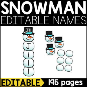 Snowman Editable Names