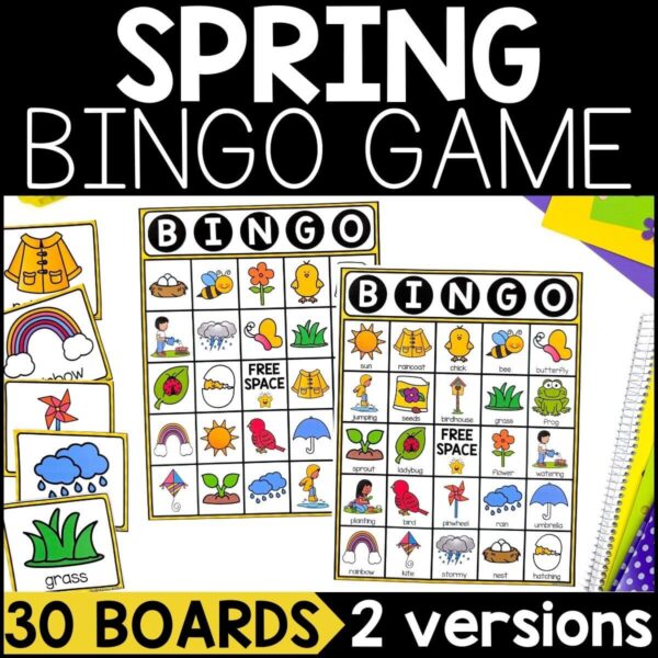 Spring Bingo - A Dab of Glue Will Do