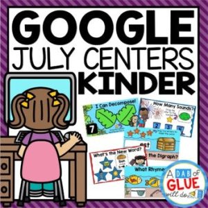 July and Summer Google Slides for Kindergarten