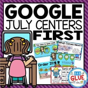 July and Summer Google Slides for First Grade
