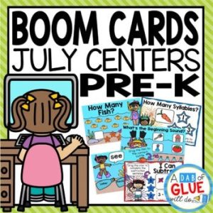 July and Summer Boom Card Activities for Pre-K