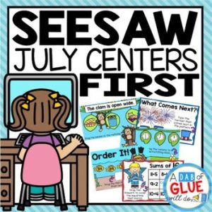 July and Summer Seesaw Activities for First Grade