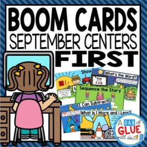 Fall and September Boom Card Activities for First Grade