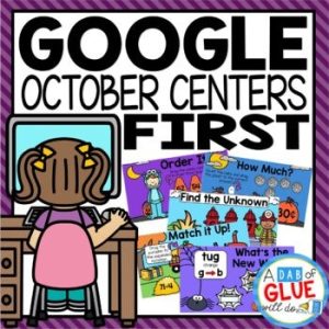 October and Halloween Google Slides for First Grade