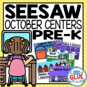 October and Halloween Seesaw Activities for Pre-K
