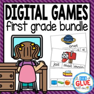 First Grade Digital Learning Bundle (1st Grade Distance Learning)
