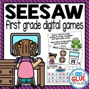 SeeSaw First Grade Digital Bundle for SeeSaw Distance Learning