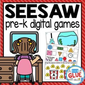 Pre-K SeeSaw Activities Digital Bundle for SeeSaw Distance Learning