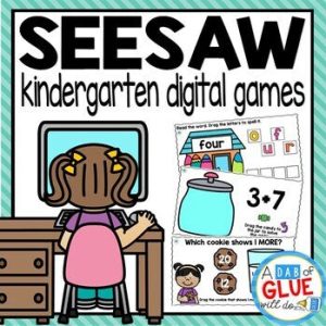 SeeSaw Kindergarten Digital Bundle for SeeSaw Distance Learning