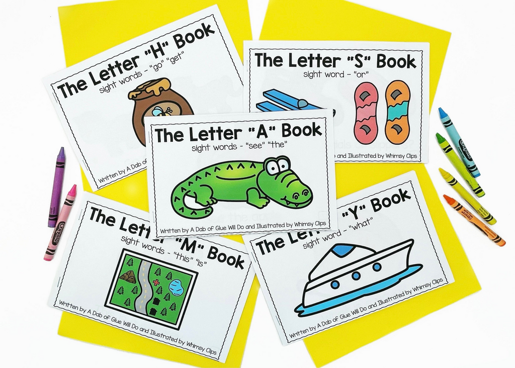 Alphabet Emergent Readers with Activities Bundle - A Dab of Glue Will Do