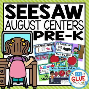 August and Back to School Seesaw Activities for Pre-K