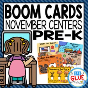 November and Thanksgiving Boom Cards for Preschool