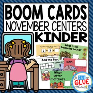 November and Thanksgiving Boom Cards for Kindergarten