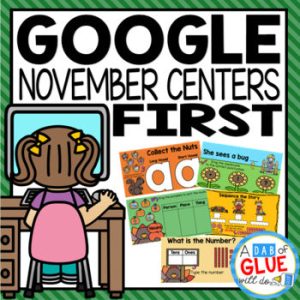 November and Thanksgiving Google Slides for 1st Grade