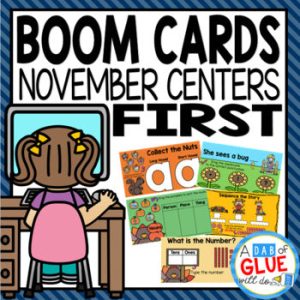November and Thanksgiving Boom Cards for 1st Grade