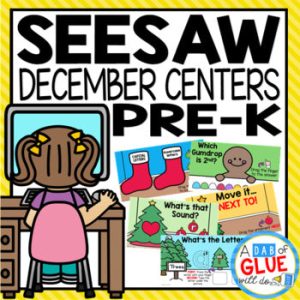 December and Christmas Seesaw Activities for Pre-K