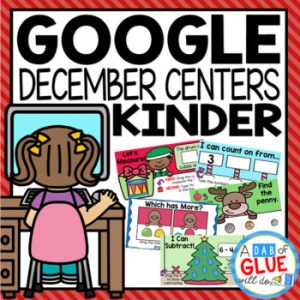 December and Christmas Google Slides for Kindergarten