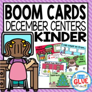 December and Christmas Boom Cards for Kindergarten