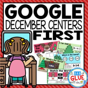 December and Christmas Google Slides for First Grade