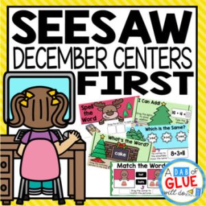 December and Christmas Seesaw Activities for 1st grade
