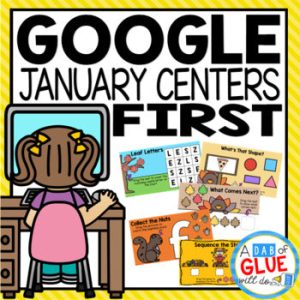 January and Winter Google Slides for First Grade