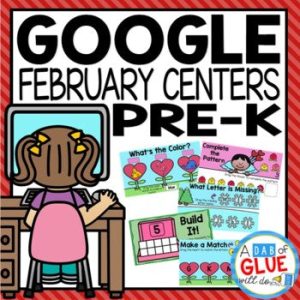 February and Valentines Day Google Slides for Pre-K