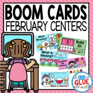 February and Valentines Day Boom Cards for Pre-K