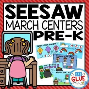 St. Patrick's Day and March Seesaw Activities for PreK