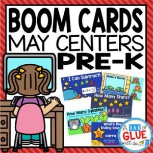 May and Spring Boom Card Activities for Pre-K