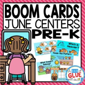 June and Summer Boom Card Activities for Pre-K