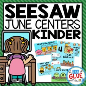 June and Summer Seesaw Activities for Kindergarten