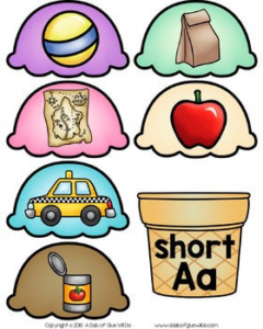 Ice Cream Literacy and Math Centers - A Dab of Glue Will Do