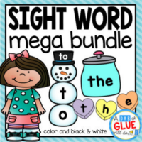 Editable Sight Word Activity Bundle - A Dab of Glue Will Do