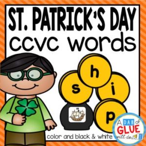 St. Patrick's Day CCVC Word Building Activity