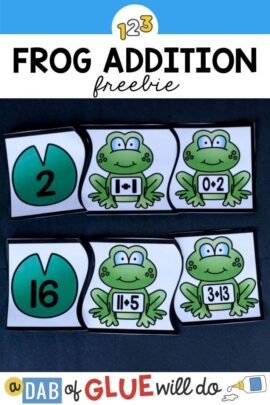 addition frog puzzles for numbers 2 and 16.
