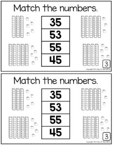 Numbers to 100 Math Review Journal for Kindergarten - A Dab of Glue Will Do