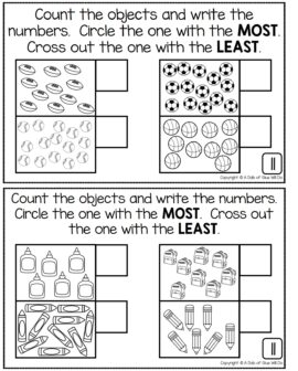 Number Math Twenty Numbers to Twenty Math Review Journal for Kindergarten - A Dab of Glue ...