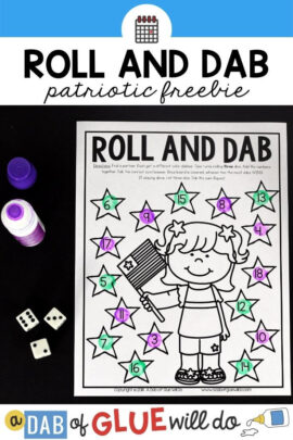 A roll and dab paper with a girl holding a flag surrounded by stars with numbers on it.