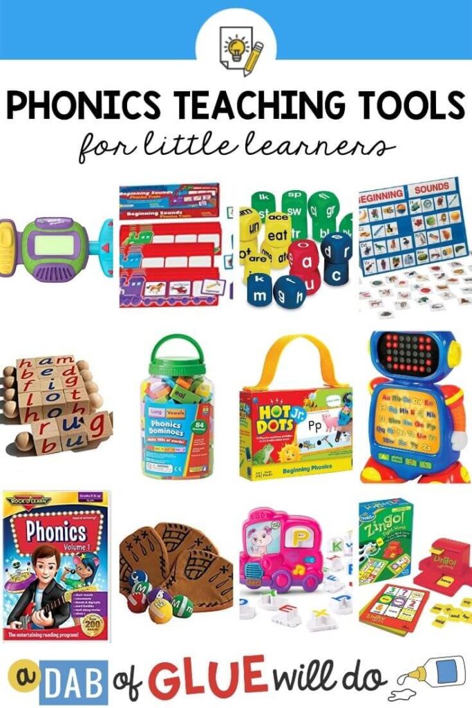 12 pictures of phonics teaching tools