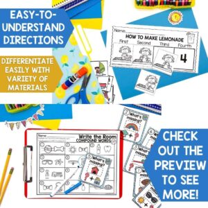 July Monthly Math and Literacy Centers for Pre-K - A Dab of Glue Will Do