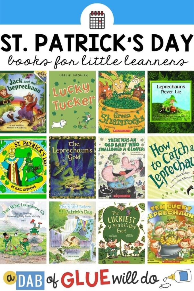 12 book covers of st. patrick's day books