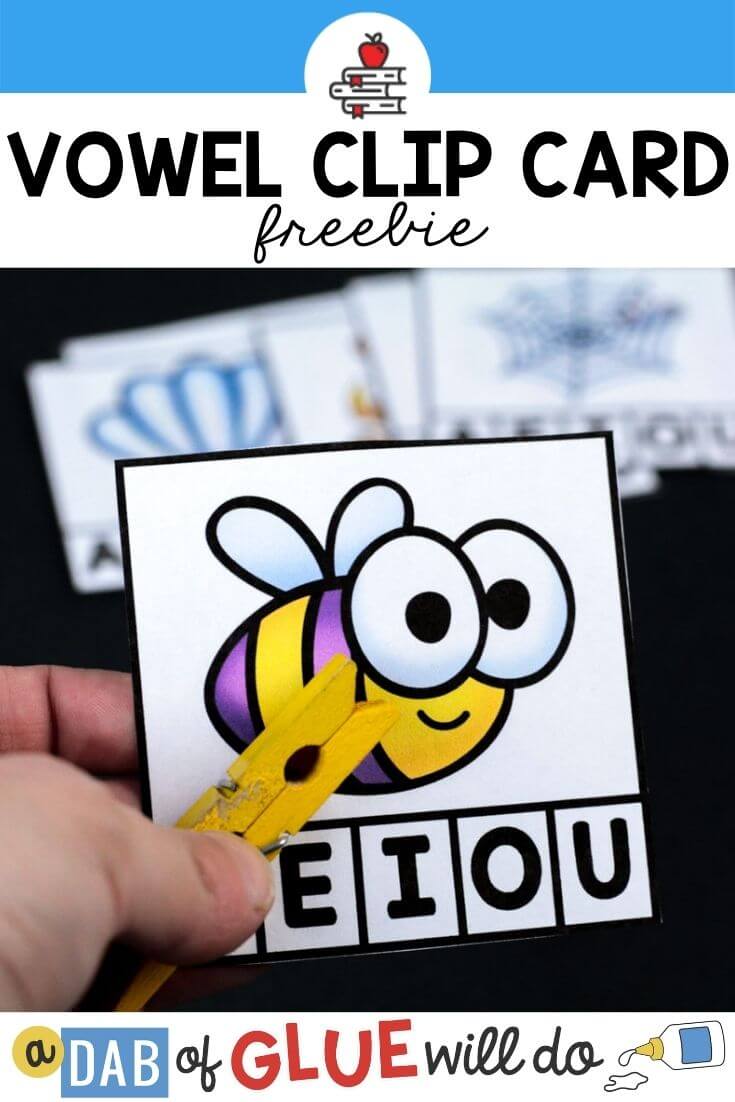 Vowel Clip Card Printable Freebie