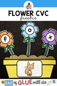 Flowers CVC Word Building Freebie