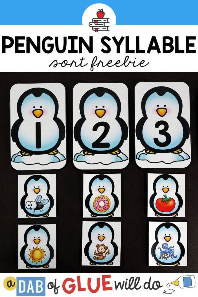A penguin sort for practicing counting syllables in words