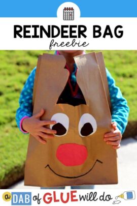 A paper bag reindeer craft for kids