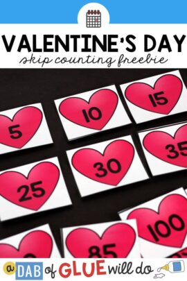 Heart skip counting cards to practice skip counting