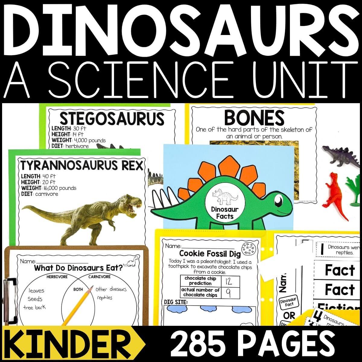 Dinosaurs Science Unit for Kindergarten