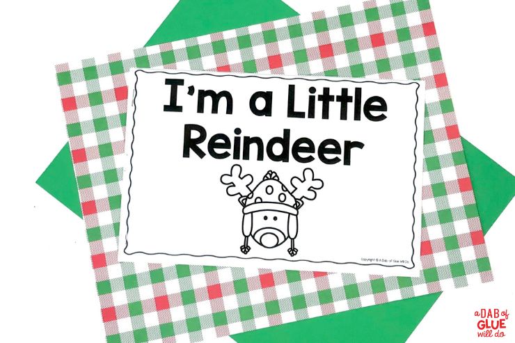 I'm a little reindeer emergent reader for pre-k
