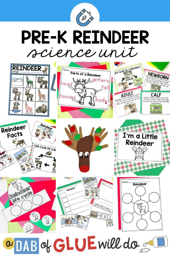 This pre-k reindeer science unit is packed full of animal study activities, including reindeer facts and pictures.