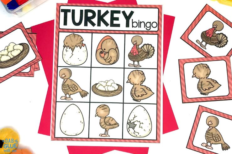 Turkey science unit turkey bingo 